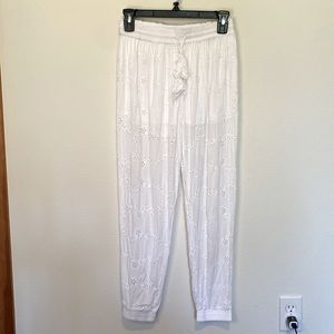Young Fabulous & Broke White Eyelet Pants